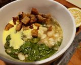 A picture of step 10 of Rich Butter Beans with Greens, Toasted Bread, and Aioli.