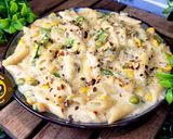 A picture of step 4 of The Delicious Veg White Sauce Pasta Recipe In One Pot A Complete Meal.