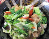 A picture of step 6 of Chicken and Cabbage in a Frying Pan.