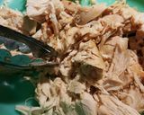 A picture of step 2 of Cara's Slow cooker Chicken Burritos.