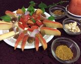 A picture of step 2 of Apple chatpata with mix salad.
