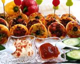 A picture of step 6 of Mini Pizzas with Various Toppings.