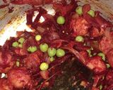 A picture of step 5 of Beetroot soya pulao.