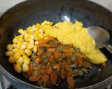 A picture of step 3 of Indo - Chinese Sweet Corn Veggie Soup.