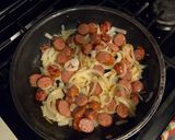 A picture of step 4 of Simple Sausage and Greens Stir-fry.
