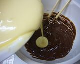 A picture of step 10 of Pancake Mix Baked Chocolate Cheesecake.