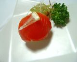 A picture of step 14 of Simple Temari Sushi Using a Pack of Sashimi.