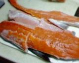 A picture of step 1 of Salmon Zangi (Deep Fried Salmon).