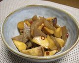 A picture of step 6 of King Oyster Mushroom and Konnyaku Spicy Stir-Fry.