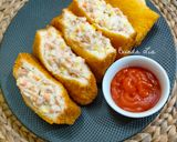 Foto langkah ke 7 dari resep Roti Goreng Isi Sosis Mayo.