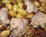 A picture of step 3 of Lemon and chorizo tray bake.