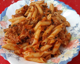 Foto del paso 9 de la receta: Macarrones con salsa de sardinas en salazón, aceitunas negras y alcaparras