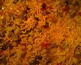 A picture of step 3 of Okra noodles and cheese.
