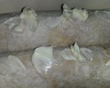 A picture of step 3 of Sig's Delicious baked vegetarian Wrap.
