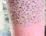A picture of step 1 of A glass of milk with basil seeds.