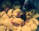 A picture of step 7 of Speck Carbonara.