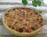 A picture of step 7 of Simple & Genuine Mushroom and Bacon Quiche.