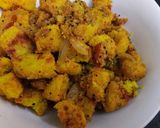 A picture of step 6 of Dhokla chaat.