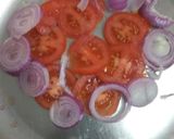 A picture of step 1 of Malai butter with tomato sandwich.