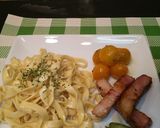A picture of step 6 of Handmade Pasta With Carbonara Dipping Sauce.