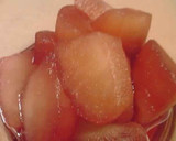 A picture of step 5 of Simple Fall Colored Wine Simmered Apples.