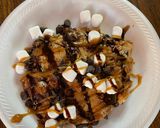 A picture of step 6 of S'mores Pancakes.