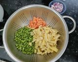 A picture of step 1 of Beans potato carrot fry.