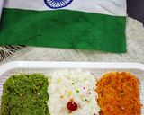 A picture of step 10 of Tricolor halwa.