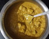 A picture of step 4 of Lauki sabji (coconut gravy).