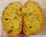 Foto langkah ke 24 dari resep Kunyit Jinten Hitam Wijen Sourdough Bread (Komachi).