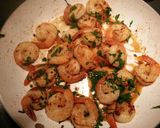 A picture of step 4 of Pesto cous cous with shrimp.