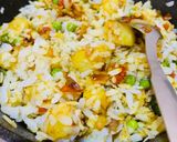 A picture of step 2 of Aloo Matar Chatpata Poha (Flattened rice with peas and potatoes).