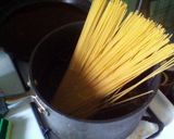 A picture of step 3 of Sausage Spaghetti.