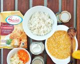 Foto langkah ke 1 dari resep Bola Nasi isi Keju Moza.