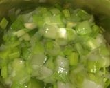 A picture of step 2 of Mandys leek and potato soup.