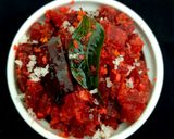 A picture of step 3 of Beetroot poriyal.