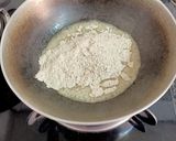 A picture of step 2 of Bajra flour Sukhdi.