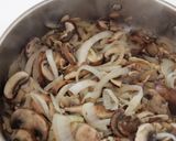 A picture of step 2 of Fricassee of Mixed Mushrooms over Smashed Rosemary Potatoes.