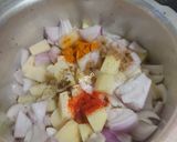 A picture of step 3 of Kathyawadi Dungri Bateta Nu Shaak (Potato Onion Curry) !!.