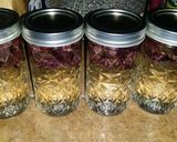 A picture of step 2 of Purple basil vinegar.
