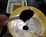 A picture of step 6 of No Bake Blueberry Biscuit Cake.