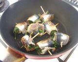 A picture of step 4 of Grilled Sardine Rolls with Umeboshi and Shiso Leaves.