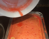 A picture of step 5 of Strawberry Poke Cake😍.