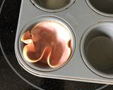 A picture of step 2 of Ham Egg and Cheese Cups.