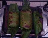 A picture of step 10 of Grilled rice in banana leaves #Asia food.