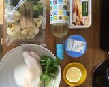 A picture of step 1 of Monkfish with Cauliflower & Spring Onions In Creamy Wine Sauce.