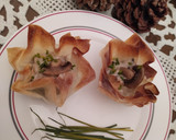 Foto del paso 4 de la receta: Cestas de pasta filo con bechamel de champiñones