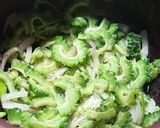 A picture of step 1 of PAVAKKA THEEYAL/KAYAPAKA PULI/BITTER GOURD CURRY.