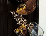 A picture of step 8 of Choco marble cake with minty vanilla (Eggless).