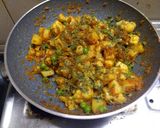 A picture of step 6 of Gobi Aloo Matar ki Sabzi / cauliflower,potato,pea veg.